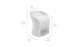 The Signature Barstool Counter Height by Ledge Lounger features a white, curved seamless design with an open base—perfect for patios or pool bars. Dimensions: 21.5 H x 18 W x 18.5 D (55x46x47cm).
