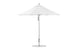 The Ledge Lounger Premier Aluminum Umbrella - 9 Octagon Pulley features a wind-resistant, marine-grade fabric canopy and metal pole on a round base. It offers ample shade and opens effortlessly with a crank handle.