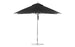 The Premier Aluminum Umbrella - 10 Square Pulley by Ledge Lounger features a marine-grade fabric canopy, supported by a sleek aluminum pole, offering wind resistance and sturdy construction on its circular base.