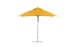 The Essential Fiberglass Umbrella by Ledge Lounger is a 10 square patio umbrella with a metal pole and base. Its simple, modern design includes a wide canopy made from marine-grade fabrics, ideal for outdoor use.