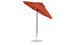 Ledge Loungers Essential Fiberglass Umbrella, a wind-resistant 7.5 octagon with marine-grade fabric, tilts for angled shade. It has a black pole and silver base.