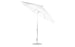 The Ledge Lounger Essential Fiberglass Umbrella - 11 Octagon Crank Auto Tilt features a sleek design with a tilting shade, an aluminum pole for adjustable angles, and marine-grade fabrics for durability.