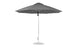The Ledge Lounger Essential Fiberglass Umbrella features an 11 octagon canopy made from marine-grade fabric, supported by a straight metal pole on a circular base. Its wind-resistant design is shown fully open against a white background, highlighting its sleek simplicity.