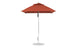 The Ledge Lounger Essential Fiberglass Umbrella - 6.5 Square Pulley features a canopy crafted from marine-grade fabrics and is supported by a resilient aluminum center pole, making it perfect for outdoor use.