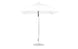 The Essential Fiberglass Umbrella - 7.5 Square Pulley by Ledge Lounger features a sleek, metallic pole and flat base, with marine-grade fabrics for in-pool or on-deck use. Its clean white canopy provides perfect shade with a simple, modern design.