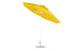 The Ledge Lounger Essential Fiberglass Umbrella features an 11 yellow octagon canopy made of marine-grade fabric, an auto tilt mechanism, a sleek aluminum center pole, and a sturdy round base for lasting outdoor charm.