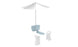 The Ledge Lounger PartyPad Swim-Up Bar is ideal for a modern outdoor setup, featuring a tall white umbrella, blue planter with footrest, and two sleek white stools—perfect for poolside sipping on your contemporary patio or garden.