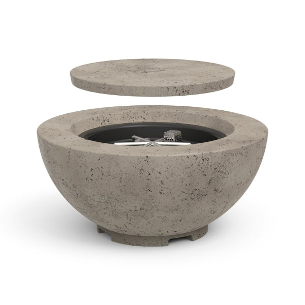 American Fyre Designs 48" chat fire bowl with propane tank drawer and legs