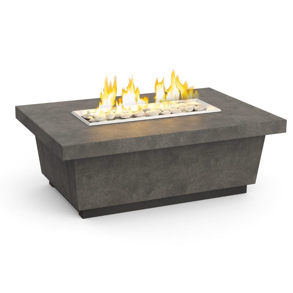 American Fyre Designs Contempo fireplace with propane drawer, modern design, glass front, and metal framework.