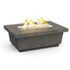 American Fyre Designs Contempo fireplace with propane drawer, modern design, glass front, and metal framework.