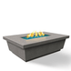 American Fyre Designs Contempo Rectangle Fire Table with sleek black frame and glass top.