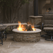 American Fyre Designs Contractor Model fire pit with gray finish and multiple burners.