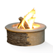 American Fyre Designs Contractor Model fire pit with a large round bowl and multiple burners.