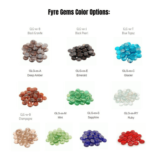 American Fyre Designs Cosmopolitan round fire table with glass top and metal frame.