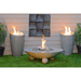 American Fyre Designs Eclipse Urn Fire Column with a sleek urn-shaped design and modern metal finish.
