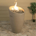 American Fyre Designs Eclipse Urn Fire Column with a sleek urn-shaped design and modern metal finish.
