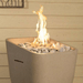 American Fyre Designs mixed Cloud and Greige Creekstone fire pit with a sleek contemporary design.