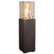 American Fyre Designs Magnolia Lantern in bronze with glass panels and iron detailing