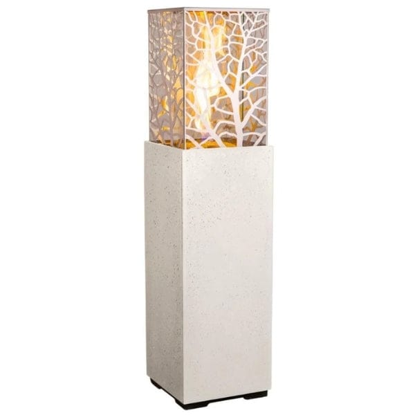 American Fyre Designs Magnolia Lantern with a bronze finish and glass panels.