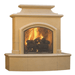 American Fyre Designs Mariposa fireplace with natural gas log set and blue flame effect