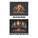 American Fyre Designs Phoenix Fireplace 017 with glass front and stone surround.