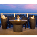 American Fyre Designs Wave Fire Urn in gray with wave pattern and metal accents