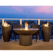 American Fyre Designs Wave Fire Urn in gray with wave pattern and metal accents