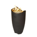 American Fyre Designs Wave Fire Urn in gray with wave pattern and metal legs