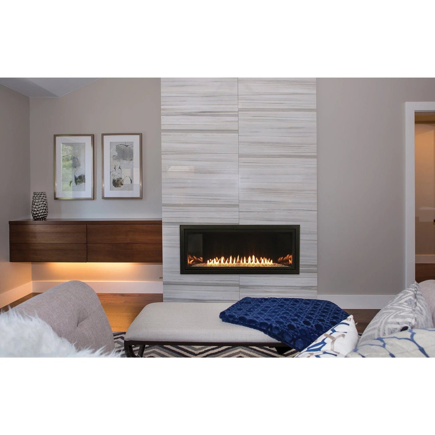 American Hearth 48-inch Boulevard Vent Free Linear Fireplace VFLB48FP