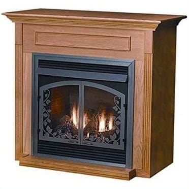 American Hearth Jefferson Deluxe Corner Cabinet, Dark Oak Mantel EMBC4SDO