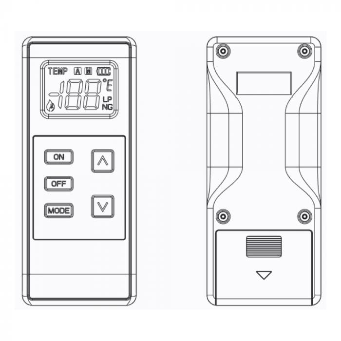 American Hearth Thermostat Remote Control with Battery Receiver FRSC