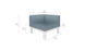 Discover the stylish Mainstay Sectional Corner by Ledge Lounger, featuring a sleek white frame and blue upholstery. It measures 35 wide and deep, 29 high, with a seat height of 16.5. Its three-piece cushion design offers infinite arrangements for any space.