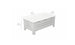 The Mainstay Storage Coffee Table by Ledge Lounger is a white rectangular bench with slatted sides, offering ample storage and measuring 44 L x 23.5 W x 17.5 H. This versatile piece is perfect for enhancing your outdoor living space.