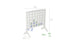 Enjoy outdoor fun with Ledge Loungers Four In A Row game, featuring large blue and green chips. The 34.5 x 33 x 14.4 grid is partly filled, while more chips lie around for your next strategic move.