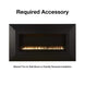 Empire Boulevard 30-inch slim line wall mounted ventless gas fireplace with modern design and sleek finish.