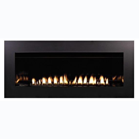 Empire Boulevard 36-inch/48-inch linear vent-free gas fireplace with modern styling and glass front.
