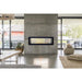 Empire Boulevard 48-inch linear vent-free see-through gas fireplace with modern glass front and sleek design.