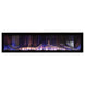 Empire Boulevard 60-inch linear vent-free gas fireplace with sleek black frame and glass front.