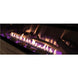 Empire Boulevard 60-inch linear vent-free gas fireplace with sleek black frame and glass front.