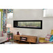 Empire Boulevard 60-inch linear vent-free see-through gas fireplace with modern glass front and sleek frame.
