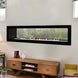 Empire Boulevard 60-inch linear vent-free see-through gas fireplace with modern glass front and sleek frame.
