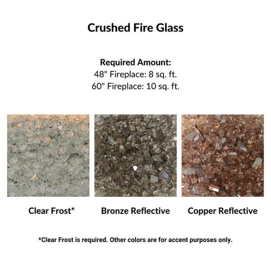 Empire Carol Rose vent-free outdoor linear gas fireplace in a modern rose finish with glass front and sides.