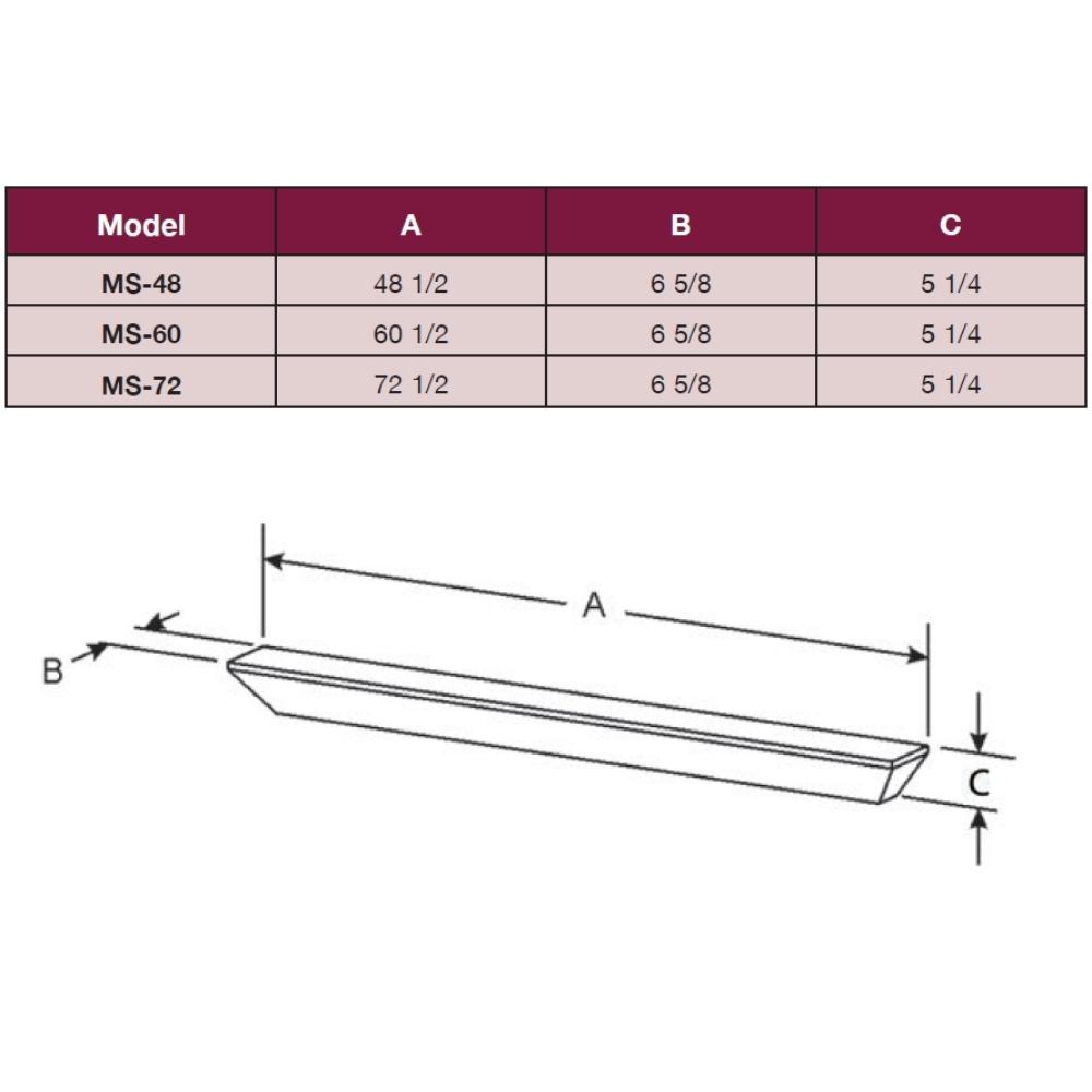 Empire Profile Wood Flush Mantel Shelf