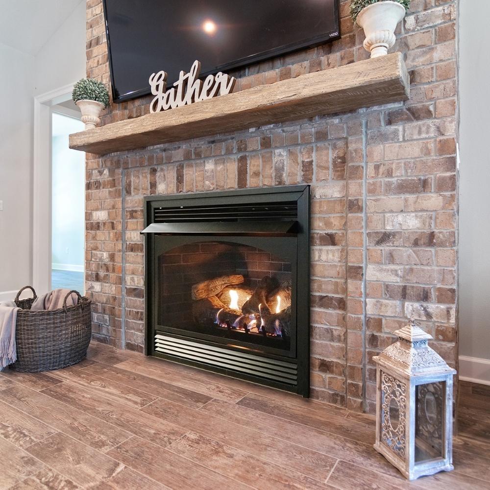 Empire Vail 36 premium vent-free gas fireplace with modern glass front and sleek design