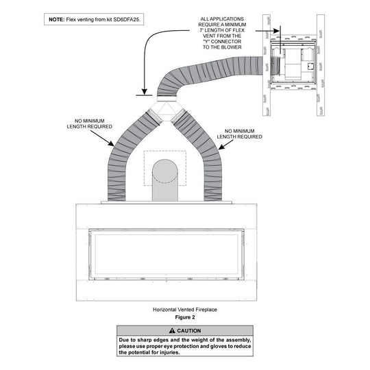 American Hearth Flex Vent Kit for Forced Air Kit SD6DFA25