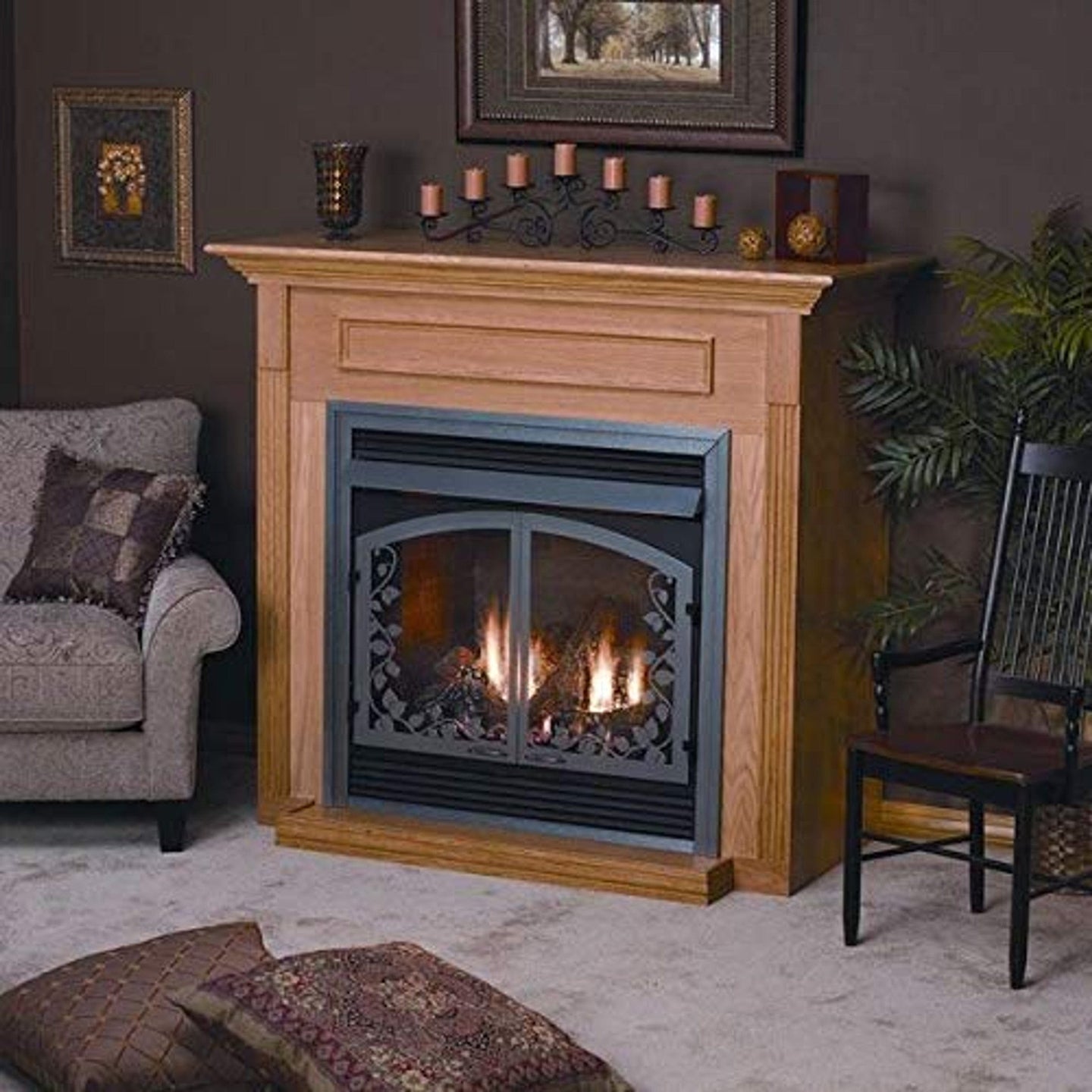 American Hearth Jefferson Deluxe Unfinished Hardwood Mantel EMBF1SUH