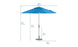 Enhance your outdoor space with the Ledge Lounger 7.5 Octagon Signature 360° Tilt Umbrella in blue, made from premium materials. It stands 95 in/241 cm tall with a diameter of 90 in/229 cm and closes to 75 in/191 cm, featuring a sturdy base of 32 in/81 cm high and 45 in/114 cm wide for lasting luxury.