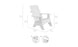 The Halo Aglow Bundle by Ledge Lounger is a white Adirondack chair with dimensions of 37.5 (95 cm) deep, 30 (76 cm) wide, and 37 (94 cm) high. The seat height is 17 (43 cm), armrest height is 23.5 (60 cm), and assembly details are provided in insets.