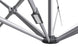 A close-up of the Umbrella Light by Ledge Lounger features a silver metal frame with a triangular design, central hub, and rectangular bracket adorned with a white textured strip—an ideal accent to elegantly enhance your patio space.