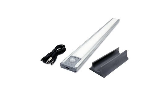 The Ledge Lounger Umbrella Light, with a gray end cap and black power cable, complements any outdoor setup. Its gray mounting bracket blends effortlessly against a white background, making it a perfect addition to your chic patio space.